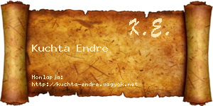 Kuchta Endre névjegykártya